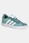 Dětské semišové tenisky adidas VL COURT 3.0 zelená barva, JS3490