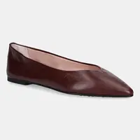 Kožené baleríny Pretty Ballerinas TYRA vínová barva, 52775_002