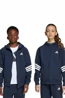 Dětská mikina adidas tmavomodrá barva, s kapucí, s potiskem, JW7527