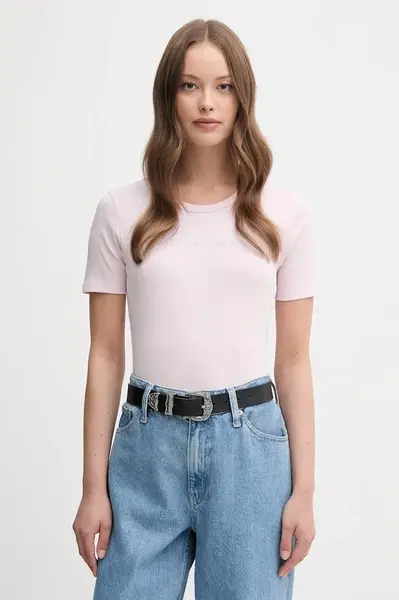 Bavlněné tričko United Colors of Benetton dámské, červená barva, 3GA2E16A2