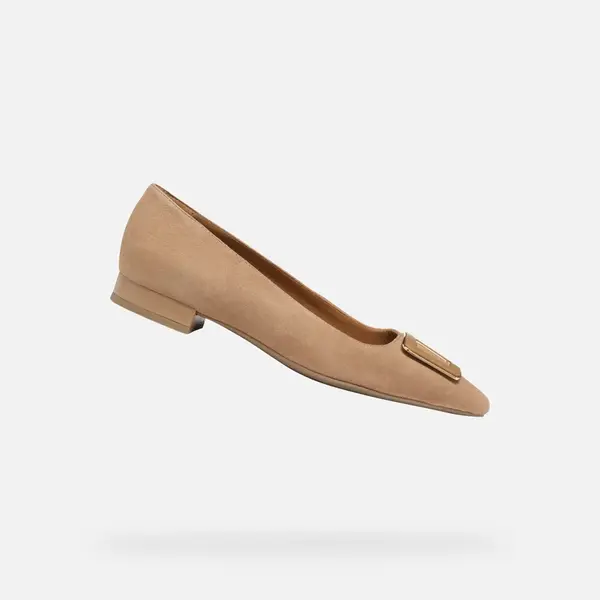Grey women's ballet flats Geox Charyssa - Women's