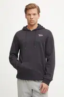 Mikina Reebok Classic pánská, černá barva, s kapucí, hladká, 100221784