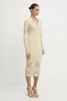Šaty Patrizia Pepe béžová barva, midi, 8A1420 K078
