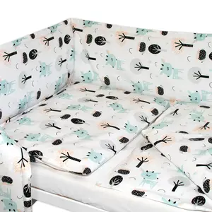 Baby Nellys 3-dílná sada Mantinel s povlečením - Srnečci, bílá