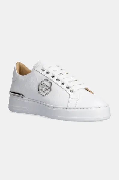 Kožené tenisky Philipp Plein Nappa Lo-Top Monogram