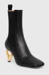 Kožené kotníkové boty JW Anderson Chain Heel