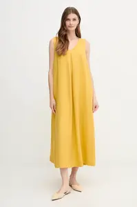 Lněné šaty United Colors of Benetton