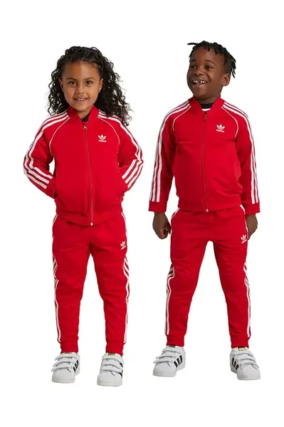 Dětská tepláková souprava adidas Originals SST TRACKSUIT červená barva, IX7625