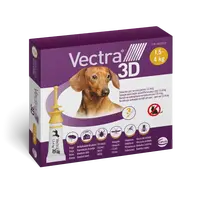 Vectra 3D spot-on pro psy XS (1,5–4 kg) 3 pipety