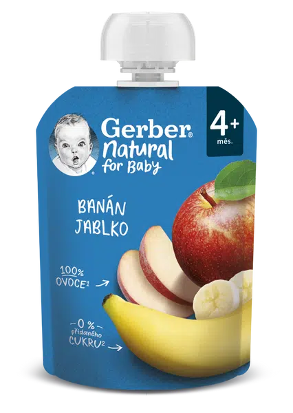 Gerber Natural Kapsička Banán/jablko 90 g