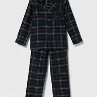 Dětské bavlněné pyžamo Polo Ralph Lauren zelená barva