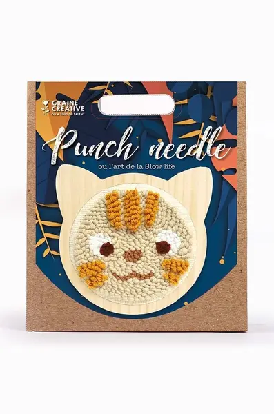 Vyšívací souprava Graine Creative Cat Punch Needle Kit