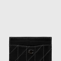 Kožené pouzdro na karty Coach Essential Card Case černá barva