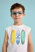 Dětský top Mayoral žlutá barva, s potiskem, 3053