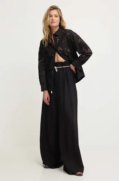 Kalhoty s lněnou směsí Answear.LAB