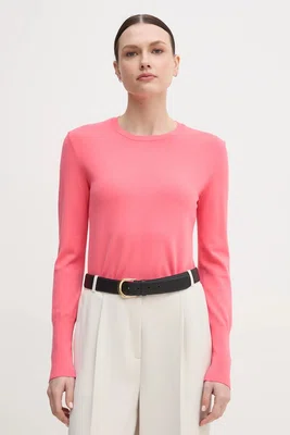 Svetr United Colors of Benetton dámský, růžová barva, lehký, 104HD10CB