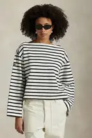 Bavlněné tričko s dlouhým rukávem Polo Ralph Lauren modrá barva, 211959103