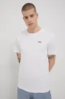 Bavlněné tričko Fila Brod (2-pack) černá barva, hladké, FAM0083