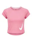 NIKE Funkčné tričko 'TEMPO SWOOSH'  ružová / biela