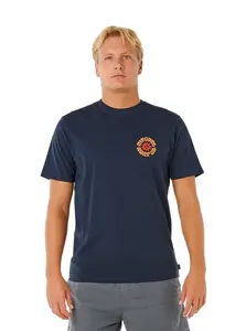 Rip curl pánské tričko Pacific Rinse Circle Dark Navy | Modrá | Velikost M | 100% bavlna