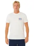 Rip curl pánské tričko Pacific Rinse Sunrise Bone | Bílá | Velikost S | 100% bavlna