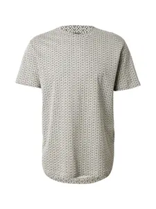 ARMANI EXCHANGE Tričko  krémová / tmavobéžová / čierna