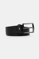 Kožený pásek Tommy Hilfiger pánský, černá barva, AM0AM13536
