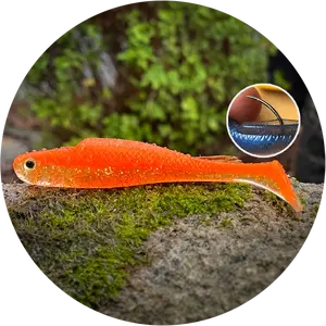 Redbass gumová nástraha ripper kicker orange g uv - xl 125 mm