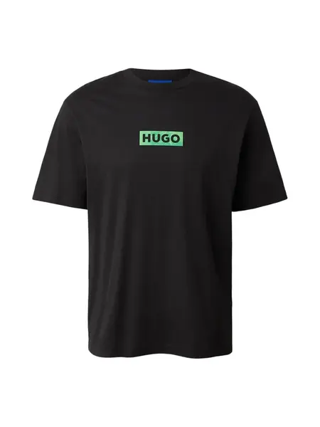 HUGO Tričko 'Nufotee'  sivá / jablková / čierna