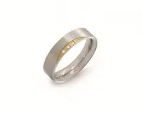 Boccia Titanium Pozlacený titanový prsten s diamanty 0138-04 50 mm