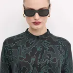 Sluneční brýle Saint Laurent dámské, černá barva, SL 713