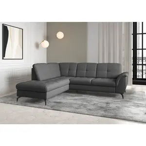 Sit & More ROHOVÁ SEDAČKA, textil, tmavě šedá