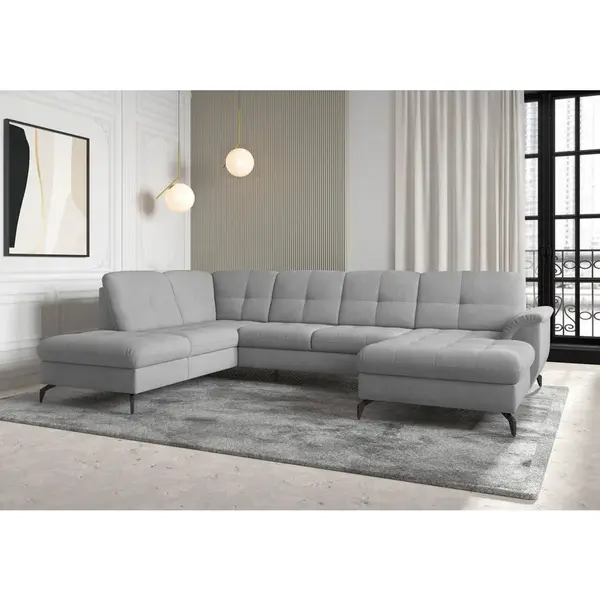 Sit & More SEDACÍ SOUPRAVA, textil, šedá