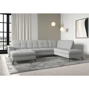 Sit & More SEDACÍ SOUPRAVA, textil, světle šedá