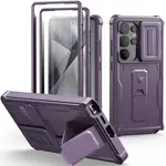 Dexnor 360 Kickstand Camprotector obal Samsung Galaxy S25 Ultra, fialový
