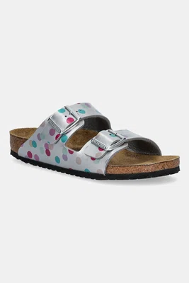 Dětské pantofle Birkenstock Arizona stříbrná barva, 1029842