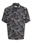 Jack & Jones Plus Košeľa 'JJJEFF'  tmavosivá / čierna / biela