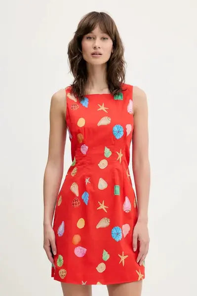 Šaty s příměsí lnu Never Fully Dressed