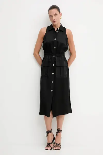 Šaty s příměsí lnu Twinset