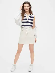 GAP Sukně High Rise Denim Skirt - Dámské