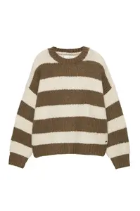 Pull&Bear Sveter 'PACIFIC'  krémová / hnedá