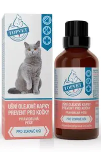 Ušní kapky prevent pro kočky Topvet 50ml