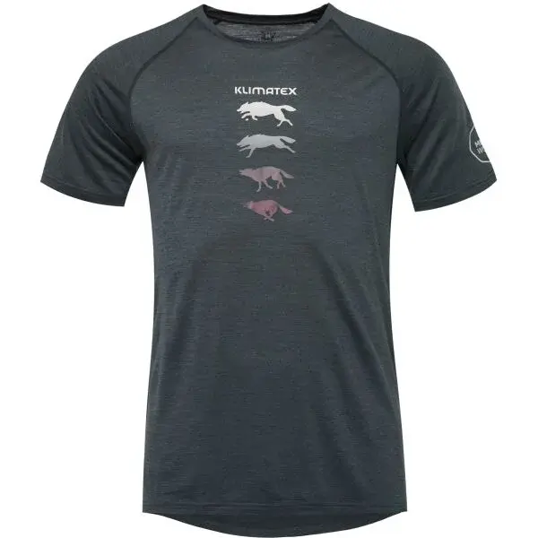 Klimatex HURON MERINO Pánske MERINO BLEND tričko, tmavo sivá, veľkosť XXL