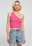 Women's cropped asymmetrical top light purple