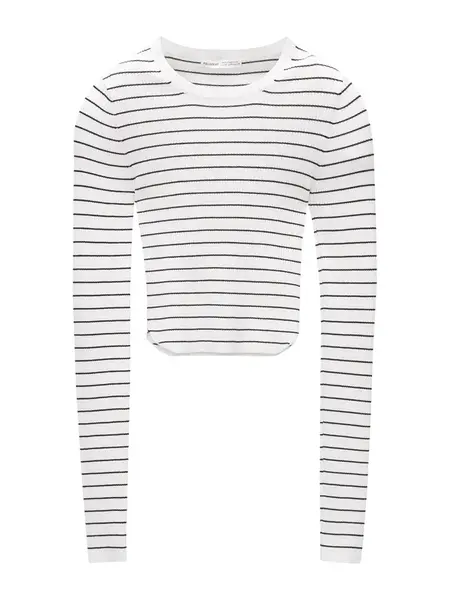 Pull&Bear Sveter  čierna / biela