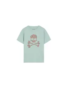 Scalpers Tričko 'Ikat Skull Tee'  mätová
