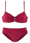 LASCANA Bikiny  čerešňová / strieborná