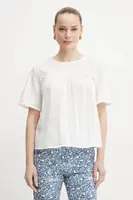 Bavlněná halenka Weekend Max Mara dámská, bílá barva, hladká, 2515941072600