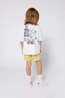 Dětské bavlněné tričko HUGO bílá barva, s potiskem, G00345