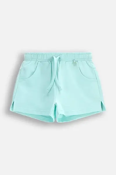 Dětské kraťasy Coccodrillo tyrkysová barva, nastavitelný pas, INSIDE OCEAN GIRL KIDS